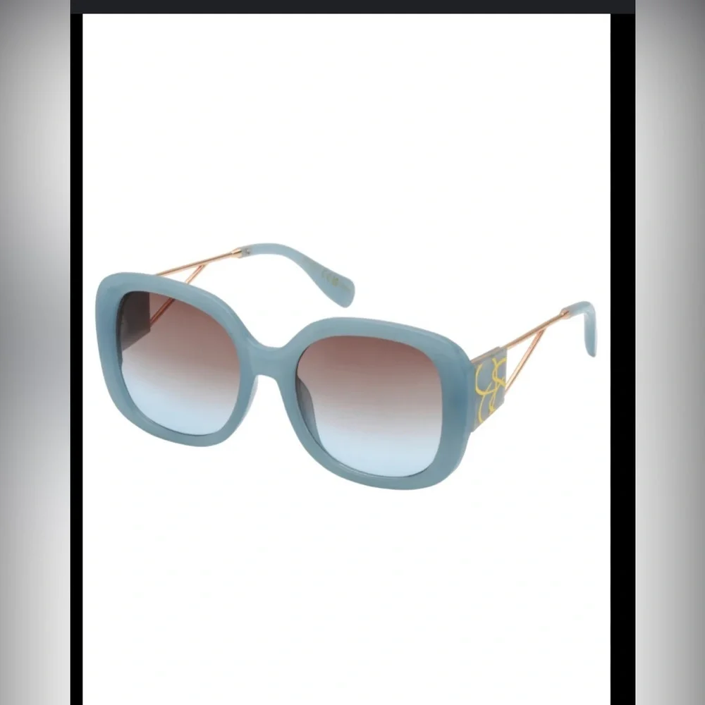 Jessica Simpson j6254 Oval Tortoise‎ Open Metal Temple oversized Sunglasses new